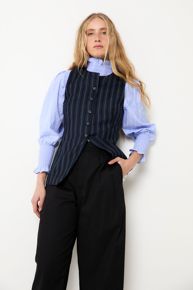 GILET TRUJILLO RAYURES MARINE