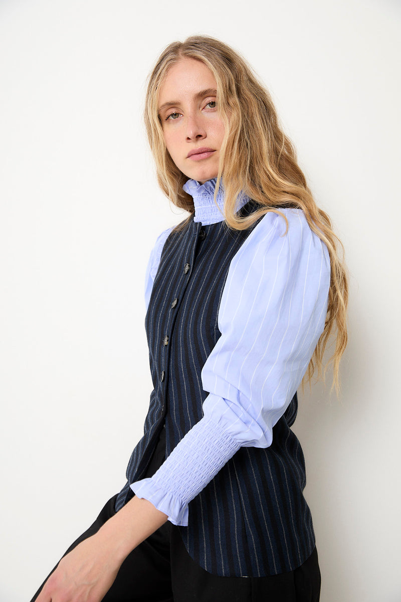 GILET TRUJILLO RAYURES MARINE