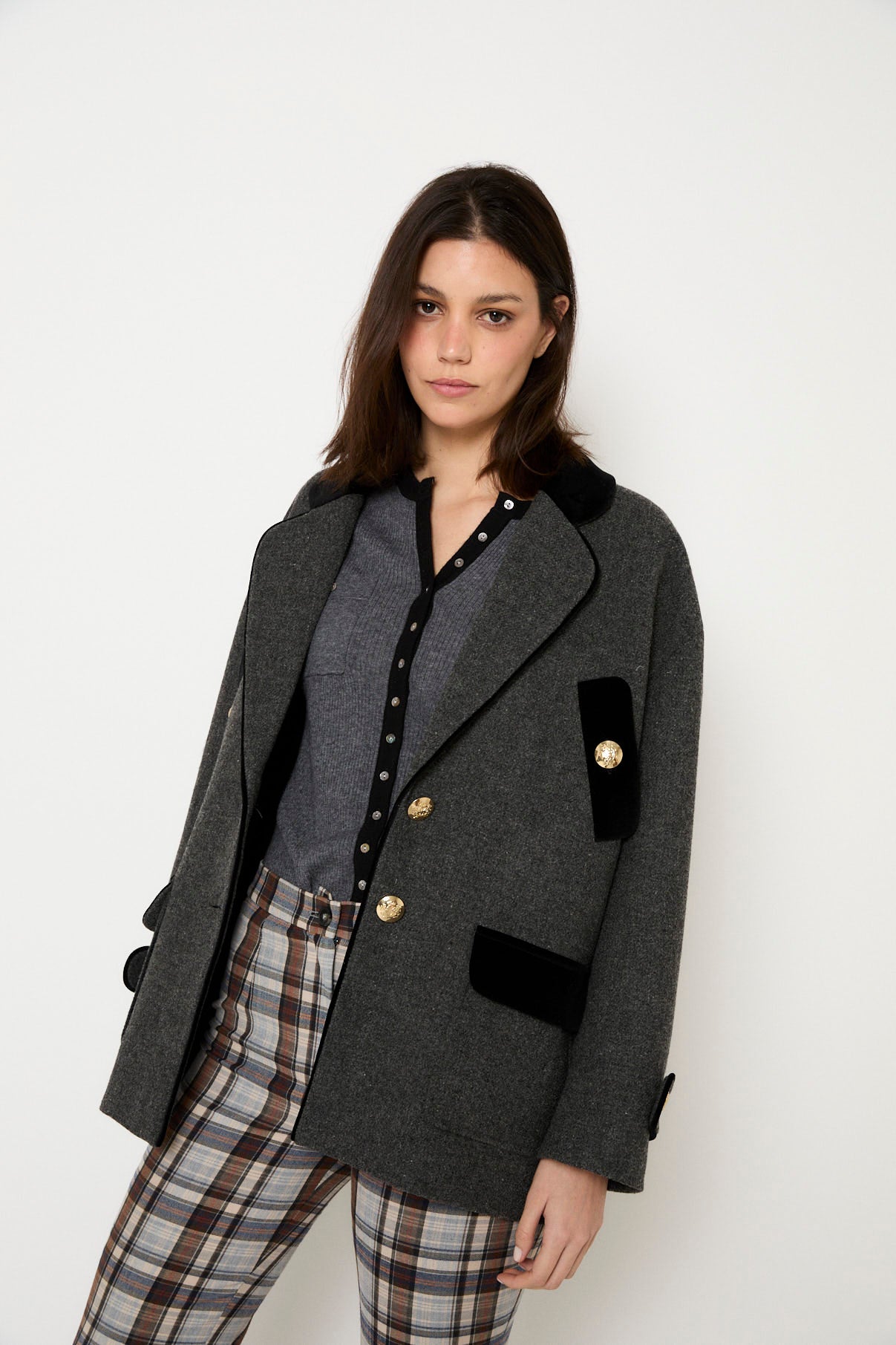 CHAQUETON DAKOTA SHETLAND MARENGO