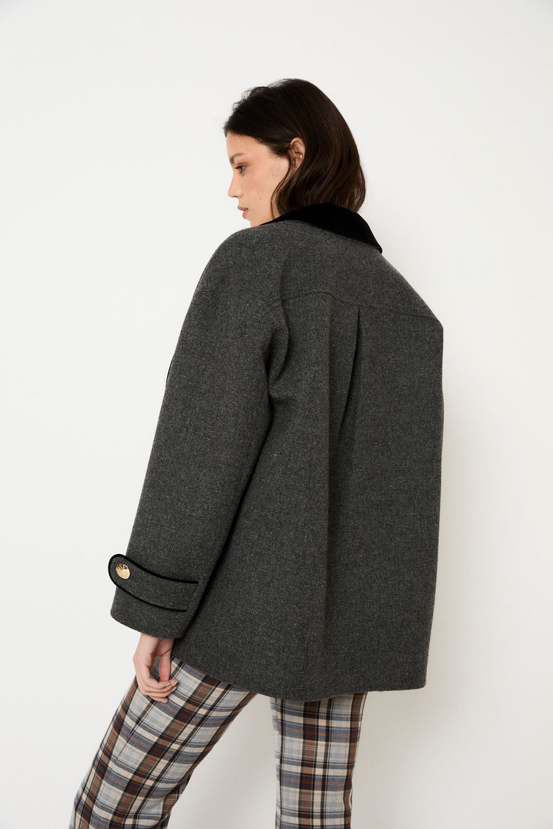 MANTEAU DAKOTA SHETLAND GRIS