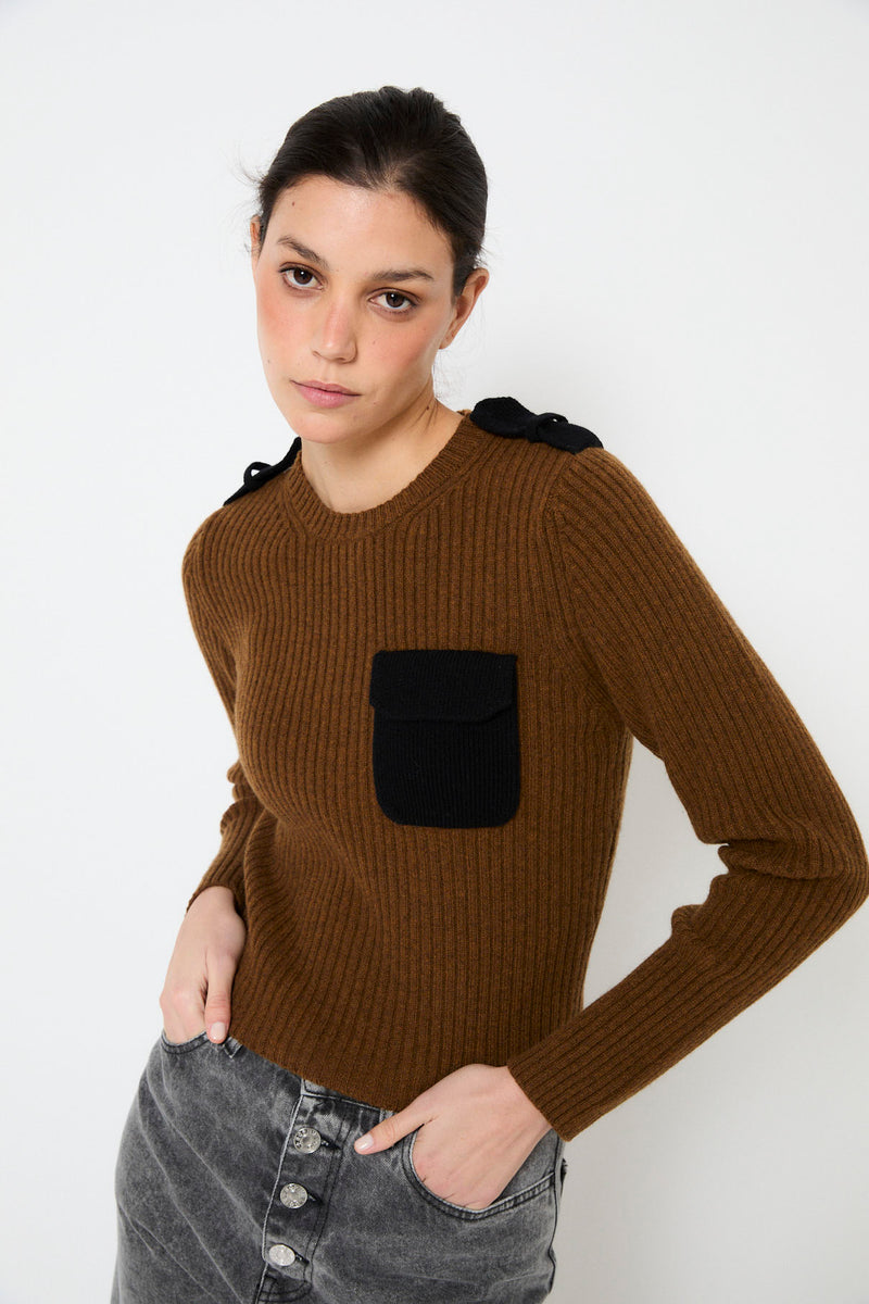 JERSEY MILITAR PUNTO MARRON