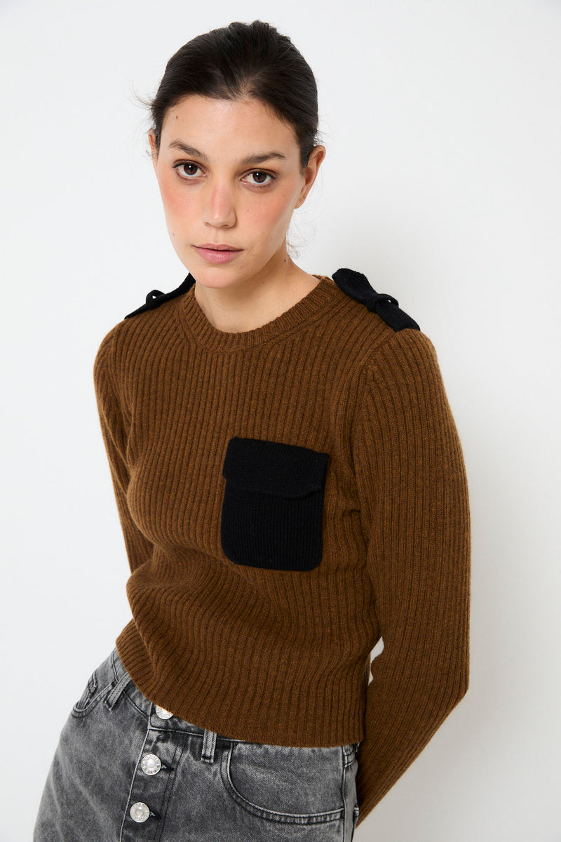 JERSEY MILITAR PUNTO MARRON