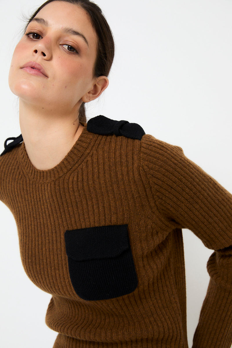 JERSEY MILITAR PUNTO MARRON