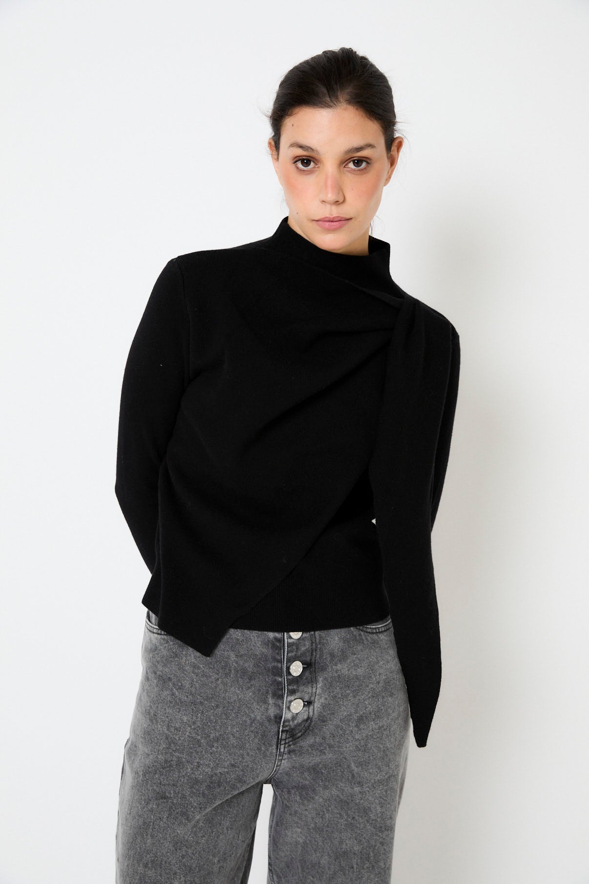 PULL PAÑUELO MAILLE NOIR