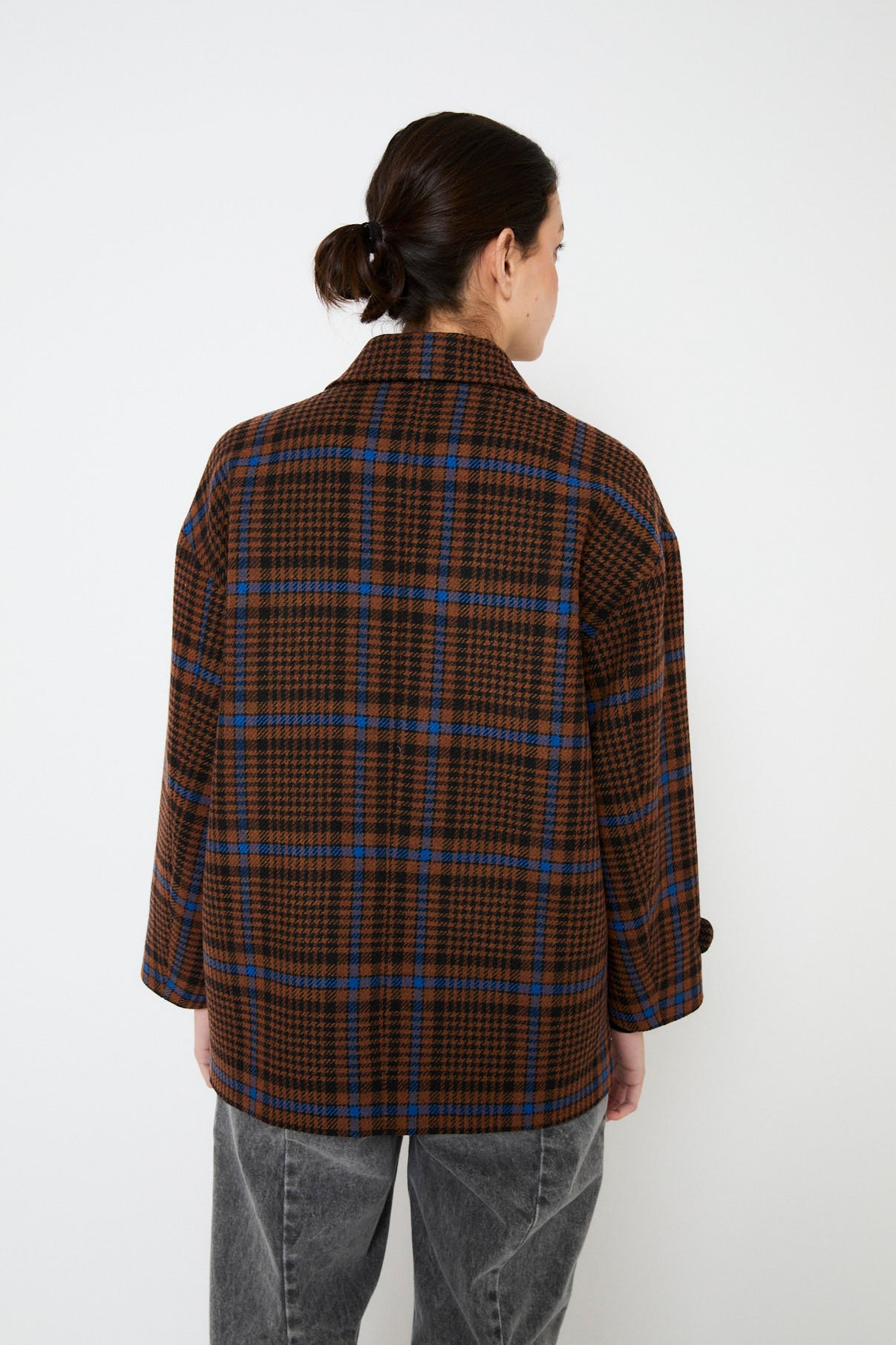 CHAQUETON DAKOTA CUADROS CAMEL