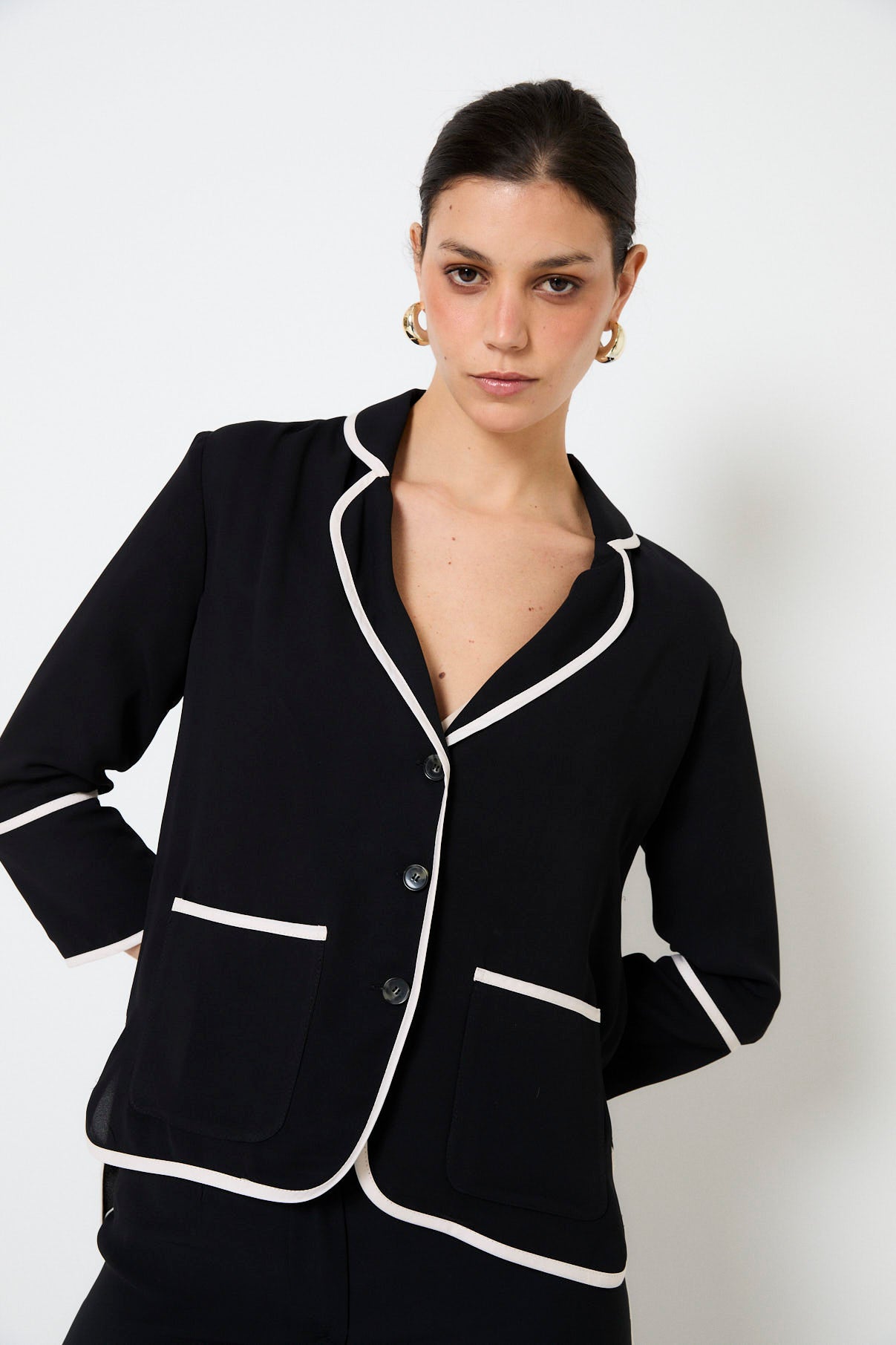 VESTE BIES CRESPON NOIR