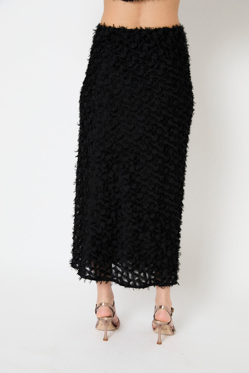 FALDA BIES PELUFO NEGRO