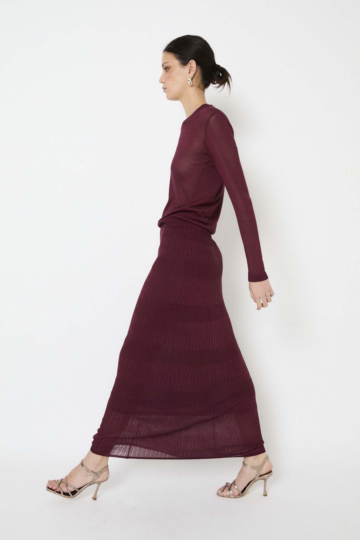 TOP LUREX PUNTO BURGUNDY