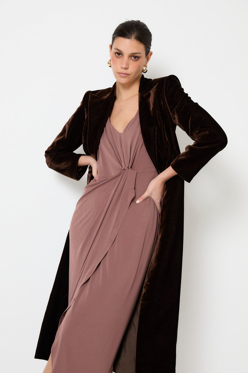 ABRIGO COSIMA VELVET MARRON