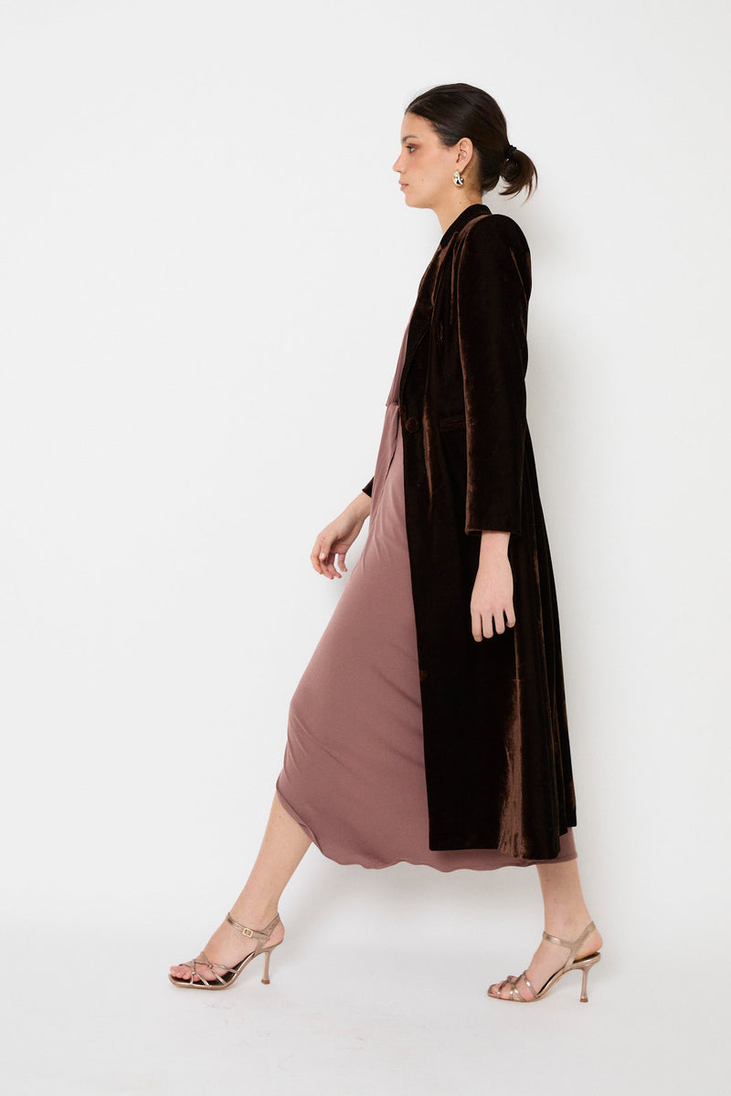 ABRIGO COSIMA VELVET MARRON
