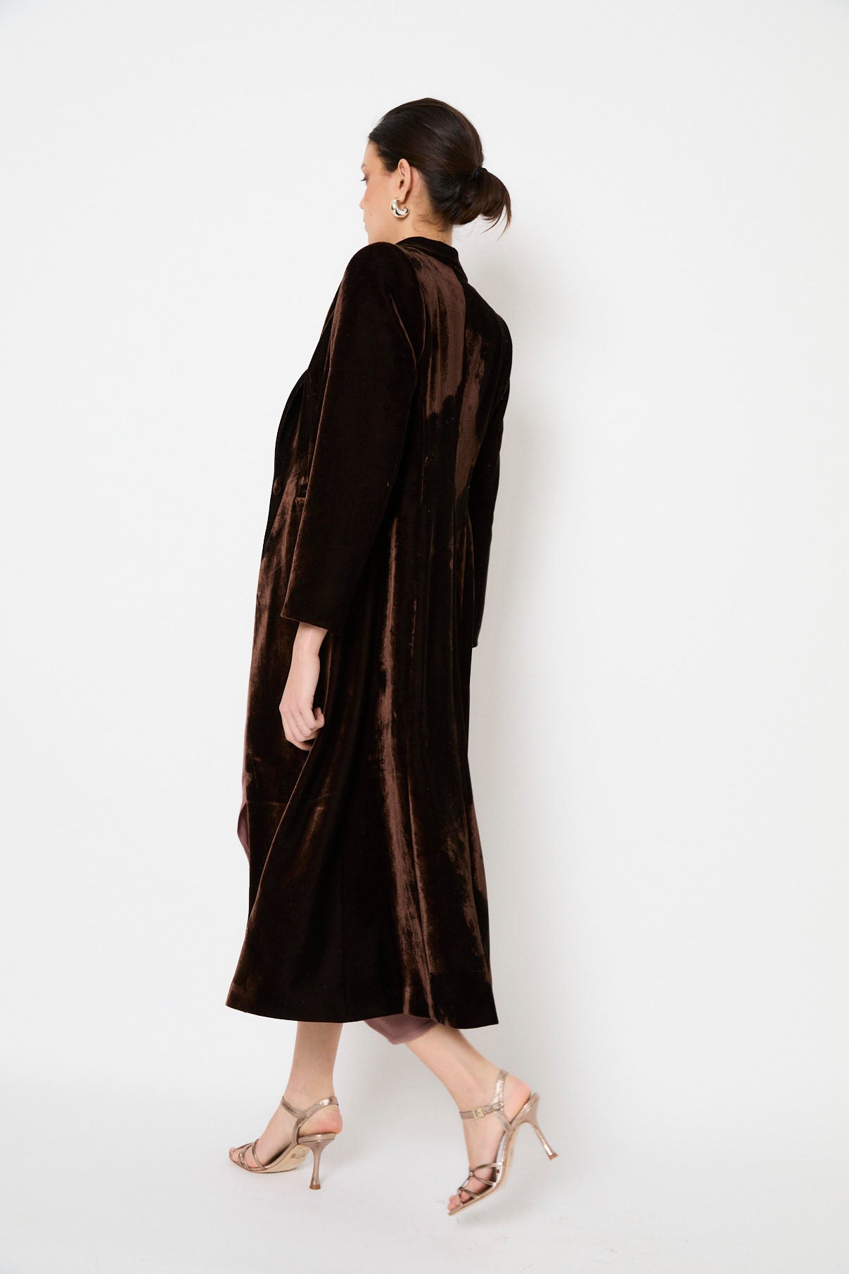 COSIMA BROWN VELVET COAT