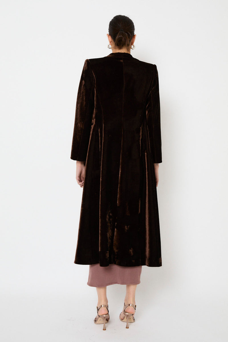 ABRIGO COSIMA VELVET MARRON