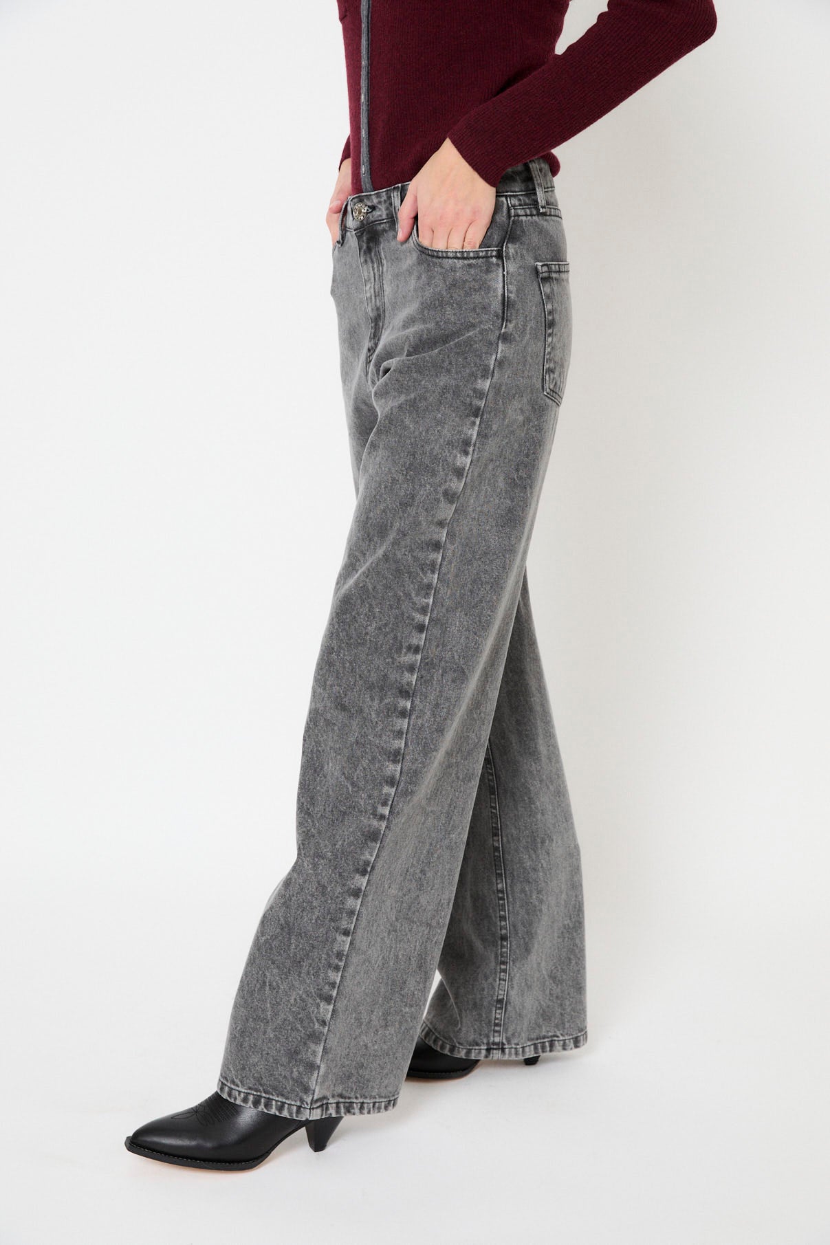 JEANS MONKEY BLEACH GRIS
