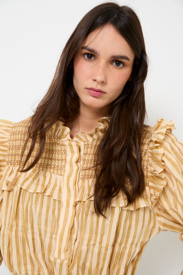 BLUSA CONCHITA NIDO PAJA