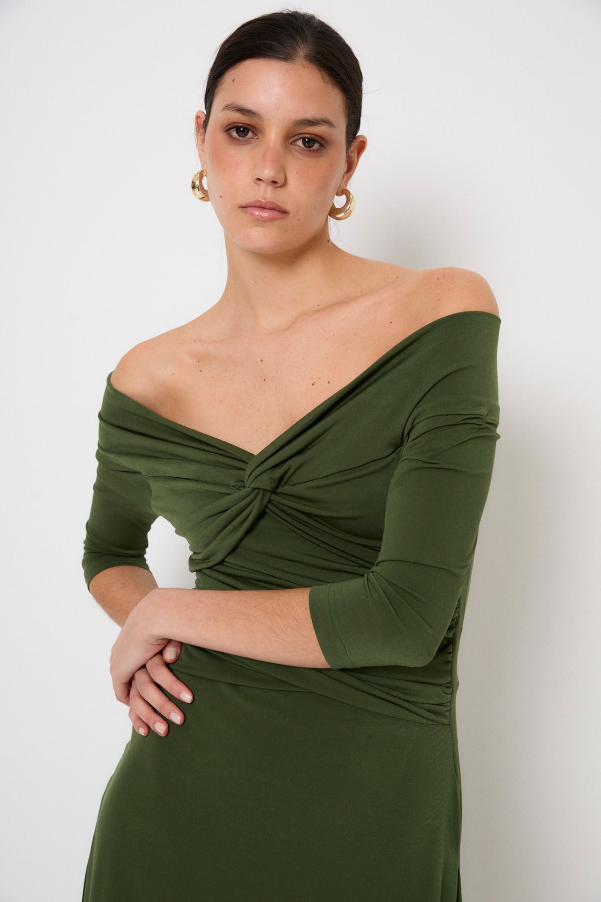 NUDO KNITTED GREEN DRESS