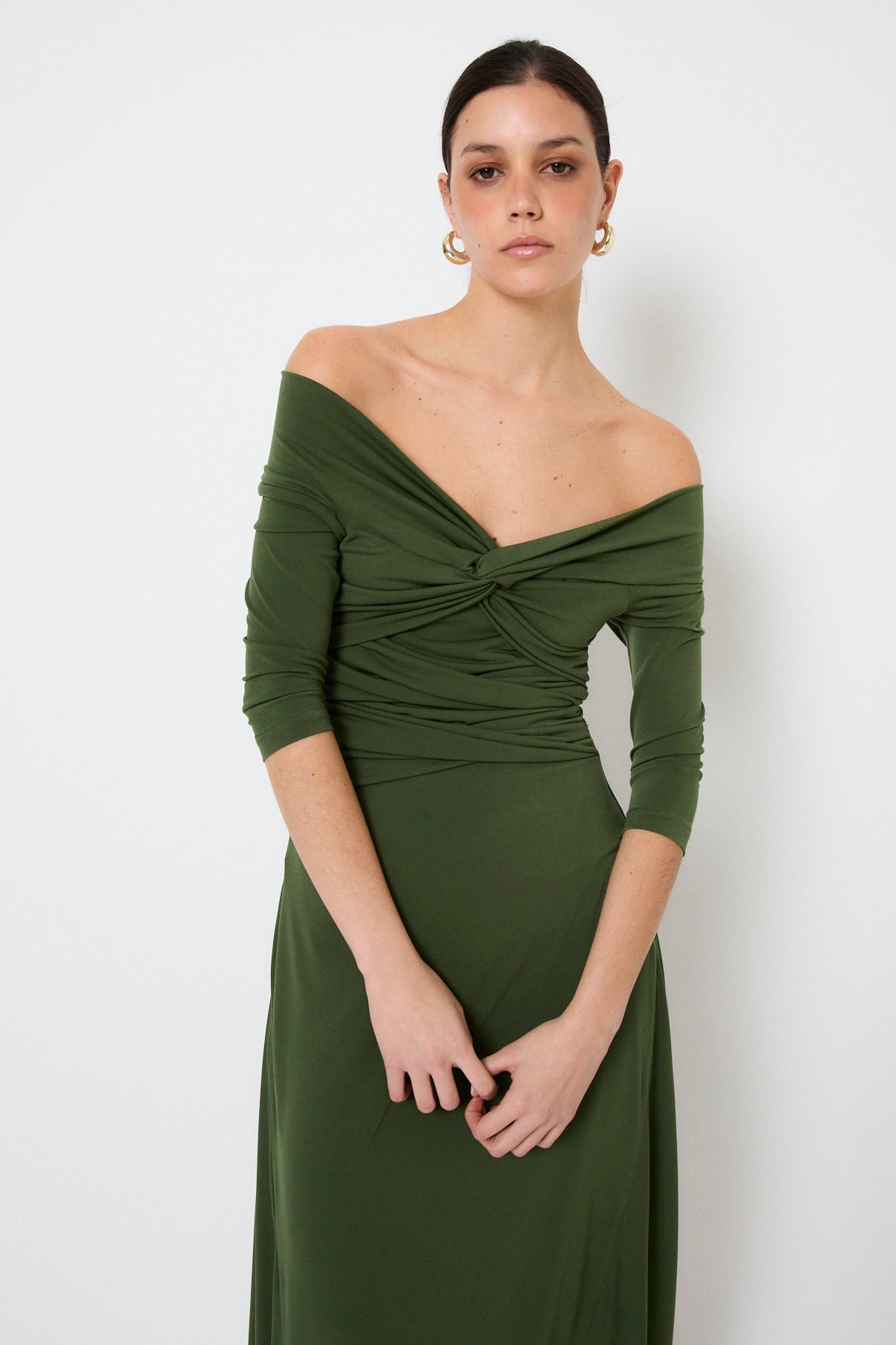 NUDO KNITTED GREEN DRESS