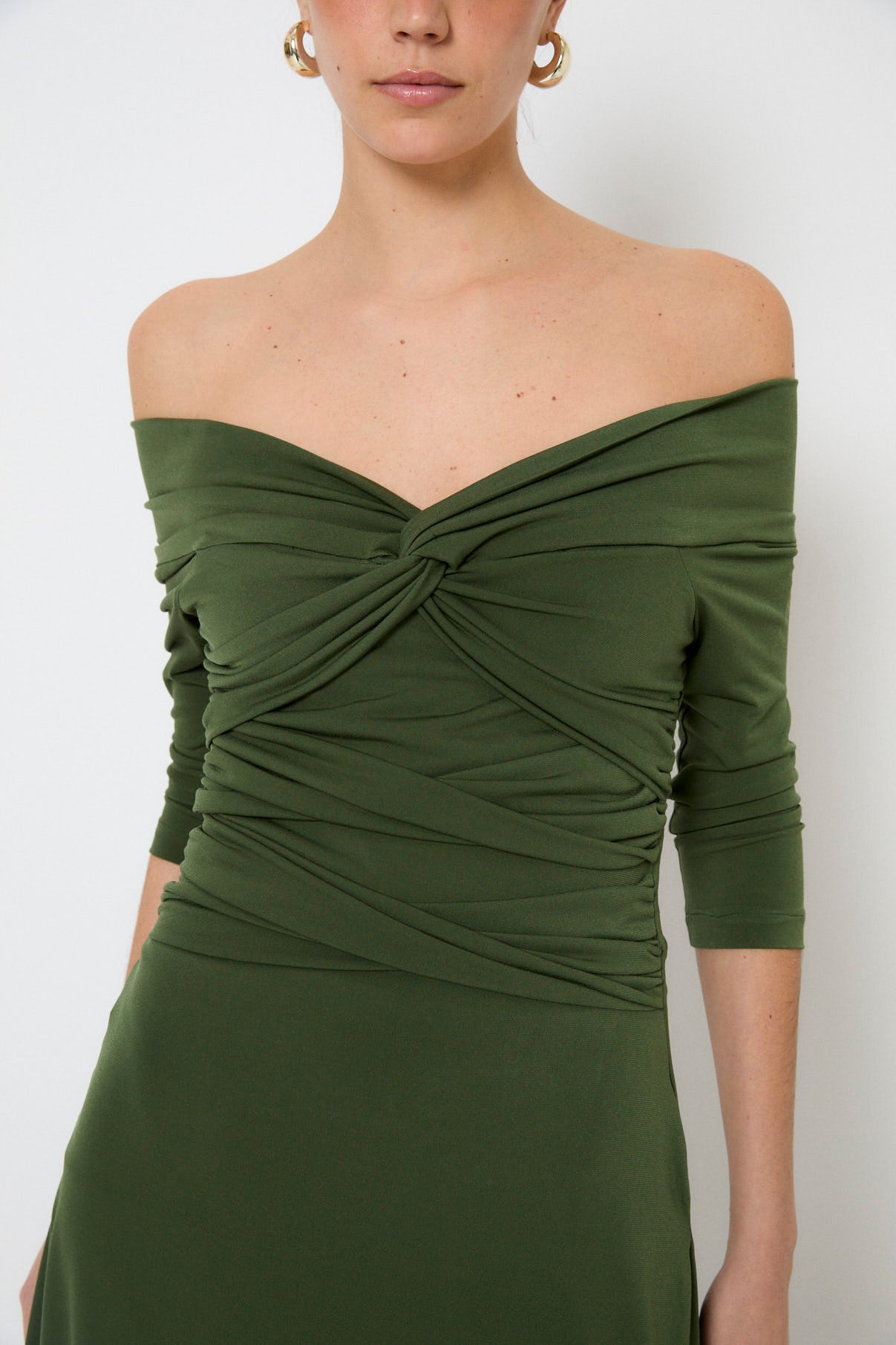 NUDO KNITTED GREEN DRESS