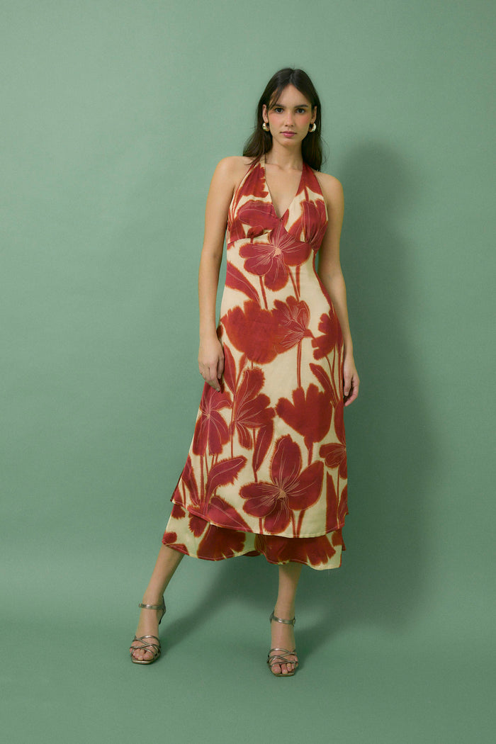 sophie and lucie VESTIDO PATRICIA NENUFAR CARMESI