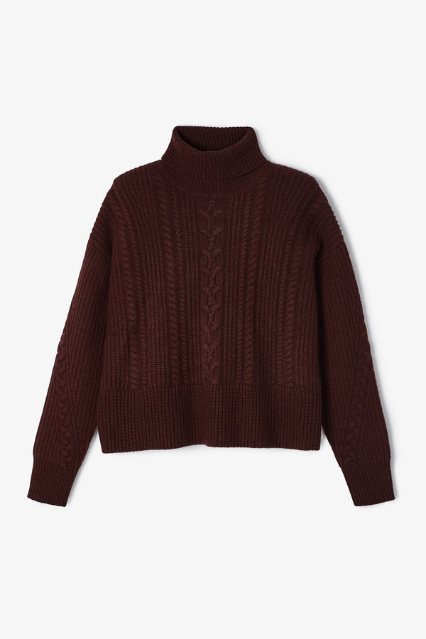 JUMPER KNITTED EIGHTS BROWN