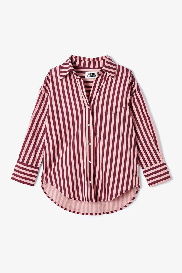 SUSY STRIPES PINK BLOUSE
