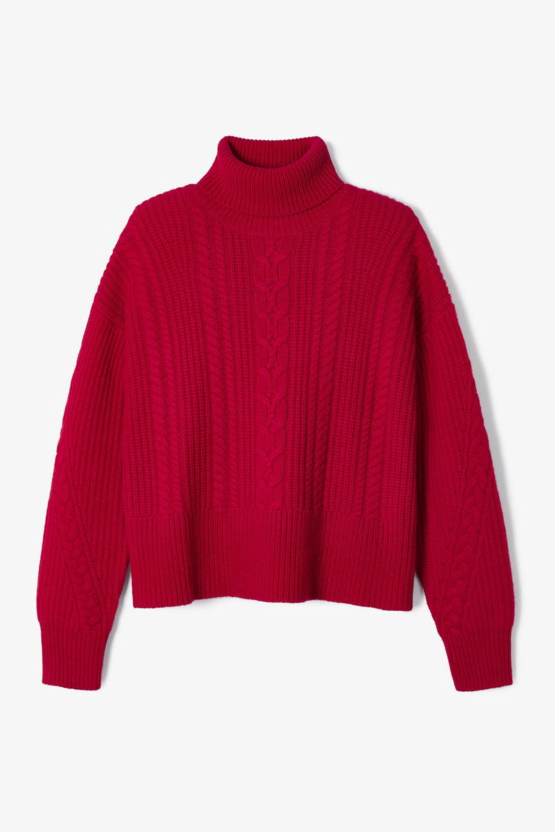 RED KNITTED JUMPER EIGHTS