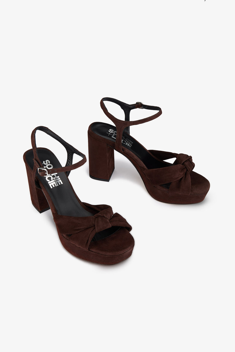 LILY BROWN SUEDE SANDAL