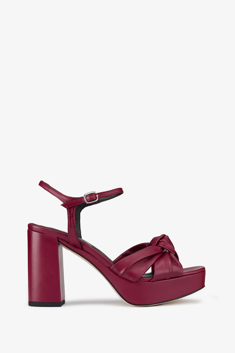 LILY CHERRY LEATHER SANDAL
