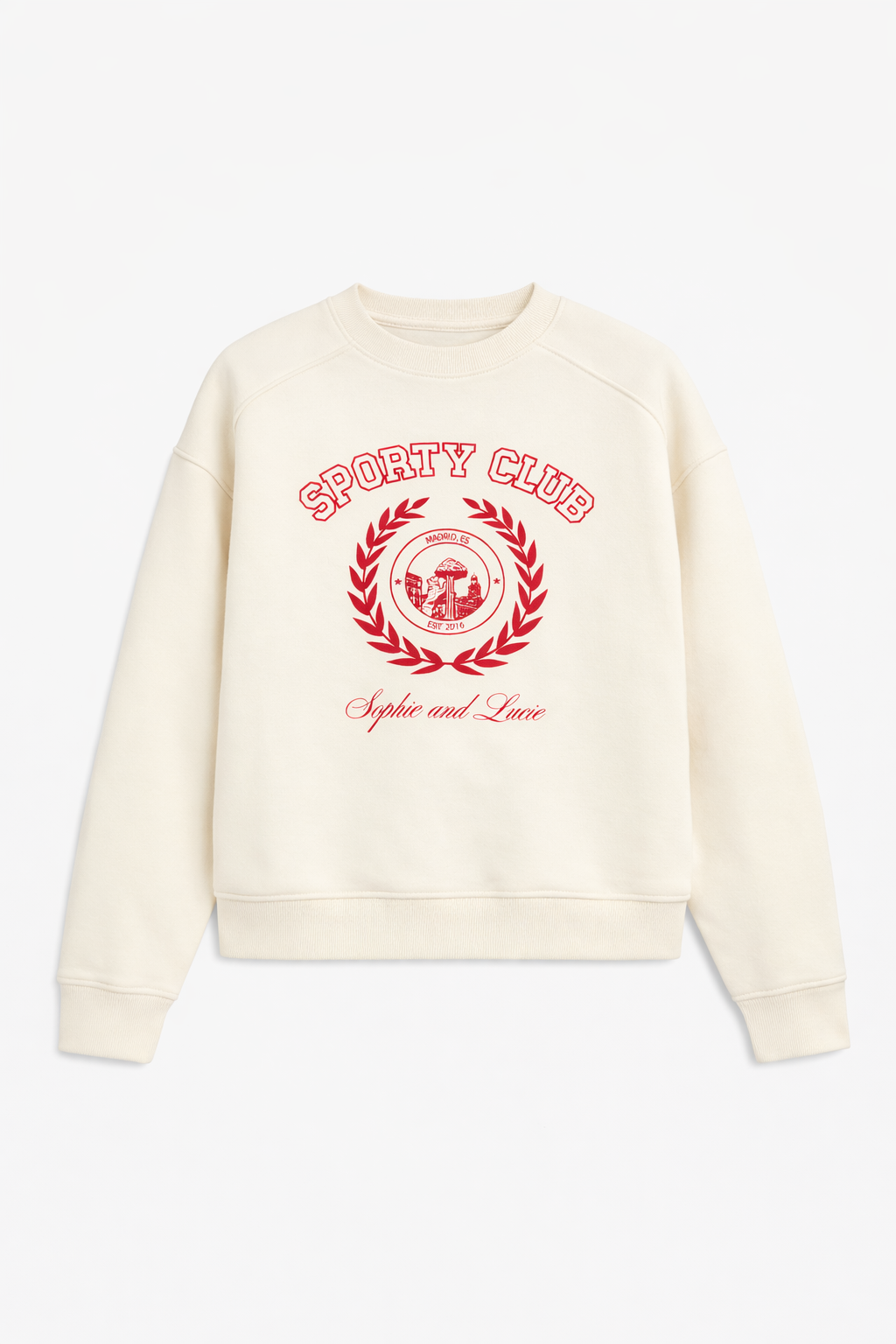 SUDADERA SPORTY FELPA CRUDO