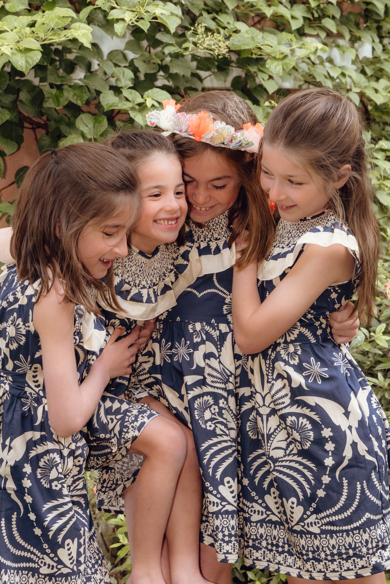 VESTIDO NIÑA SMOCK BOBO ITALIA MARINO