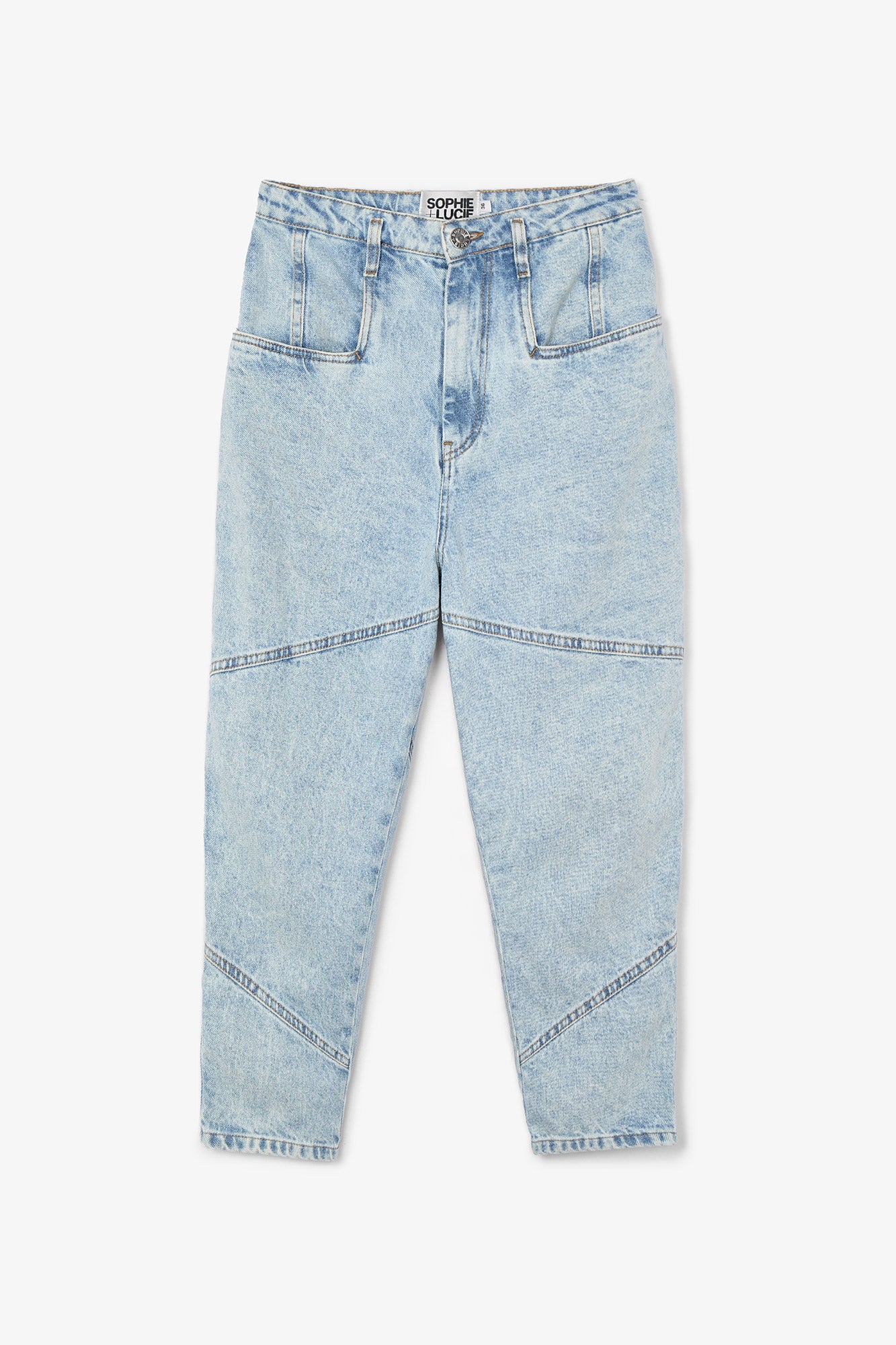 JEANS CORTES BLEACH AZUL