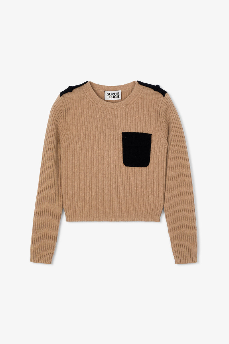 MILITAR KNIT BEIGE JUMPER