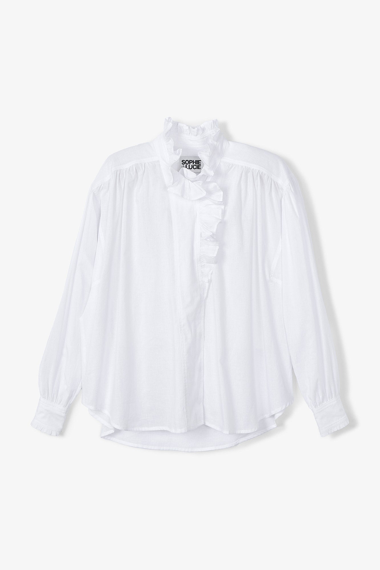 MARIBEL WHITE VOILE BLOUSE