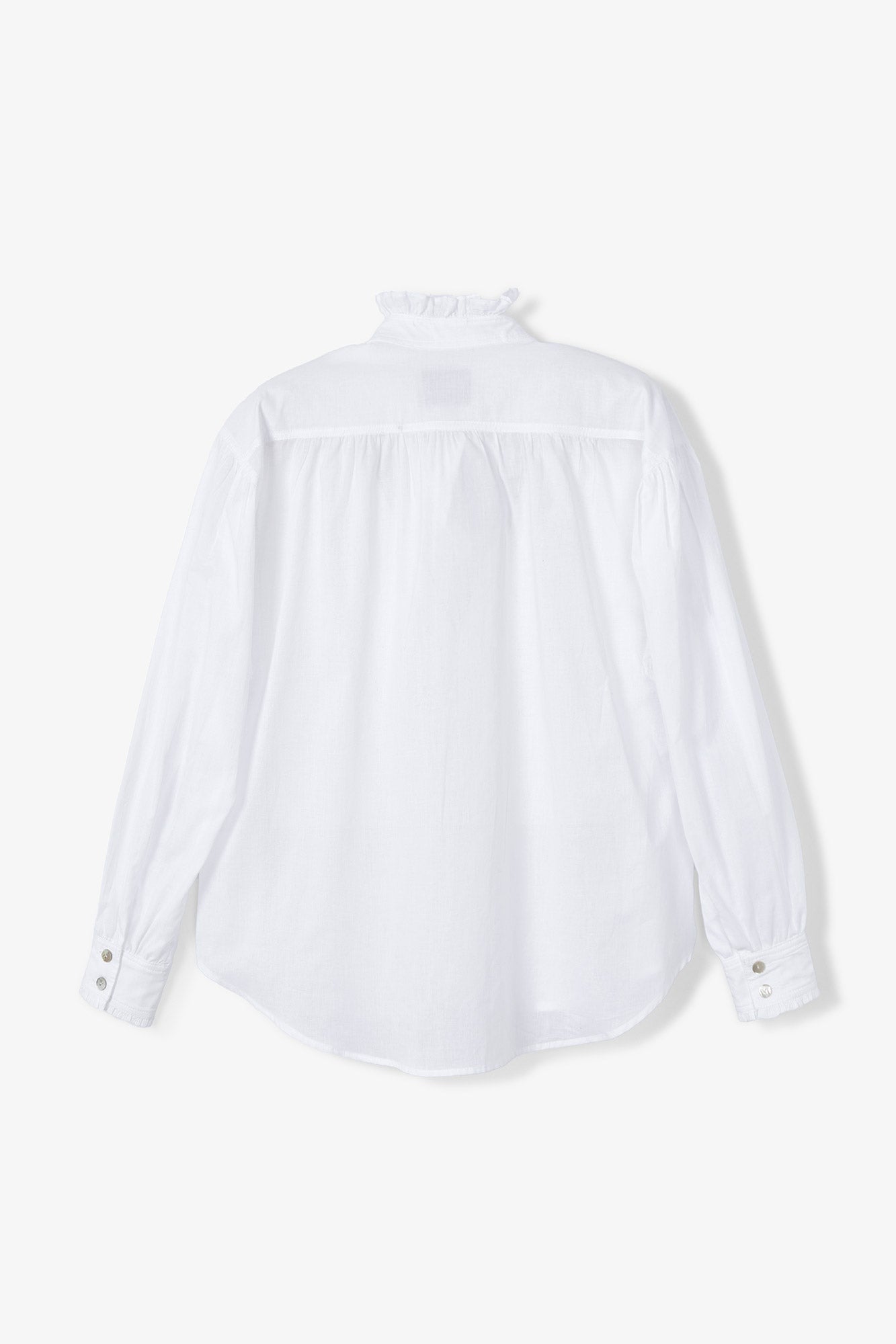 MARIBEL VOILE WHITE BLOUSE