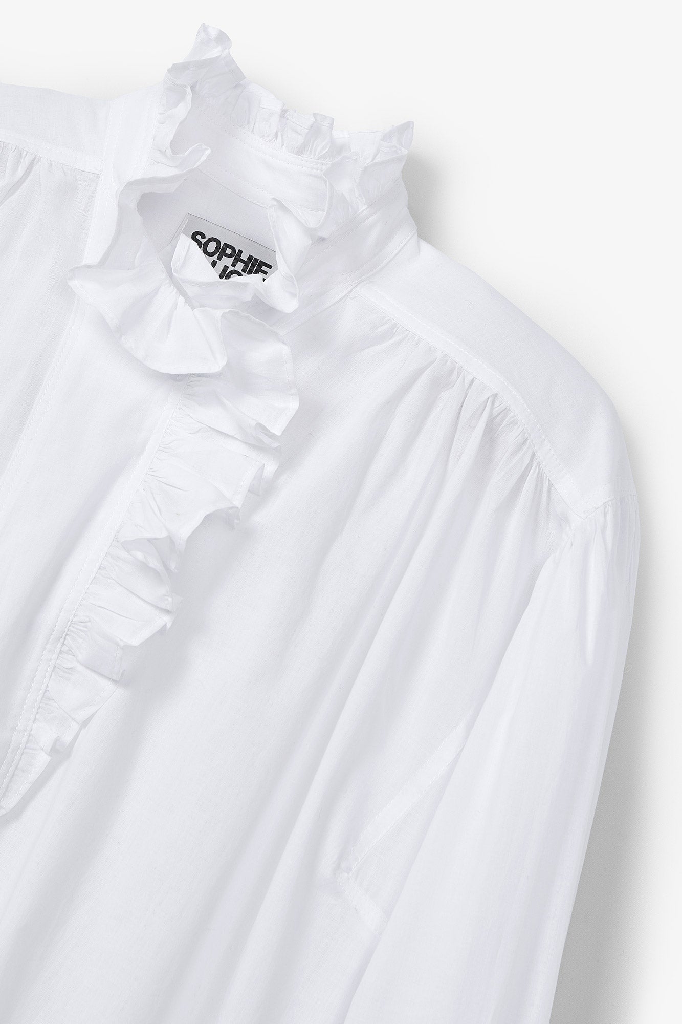 MARIBEL VOILE WHITE BLOUSE