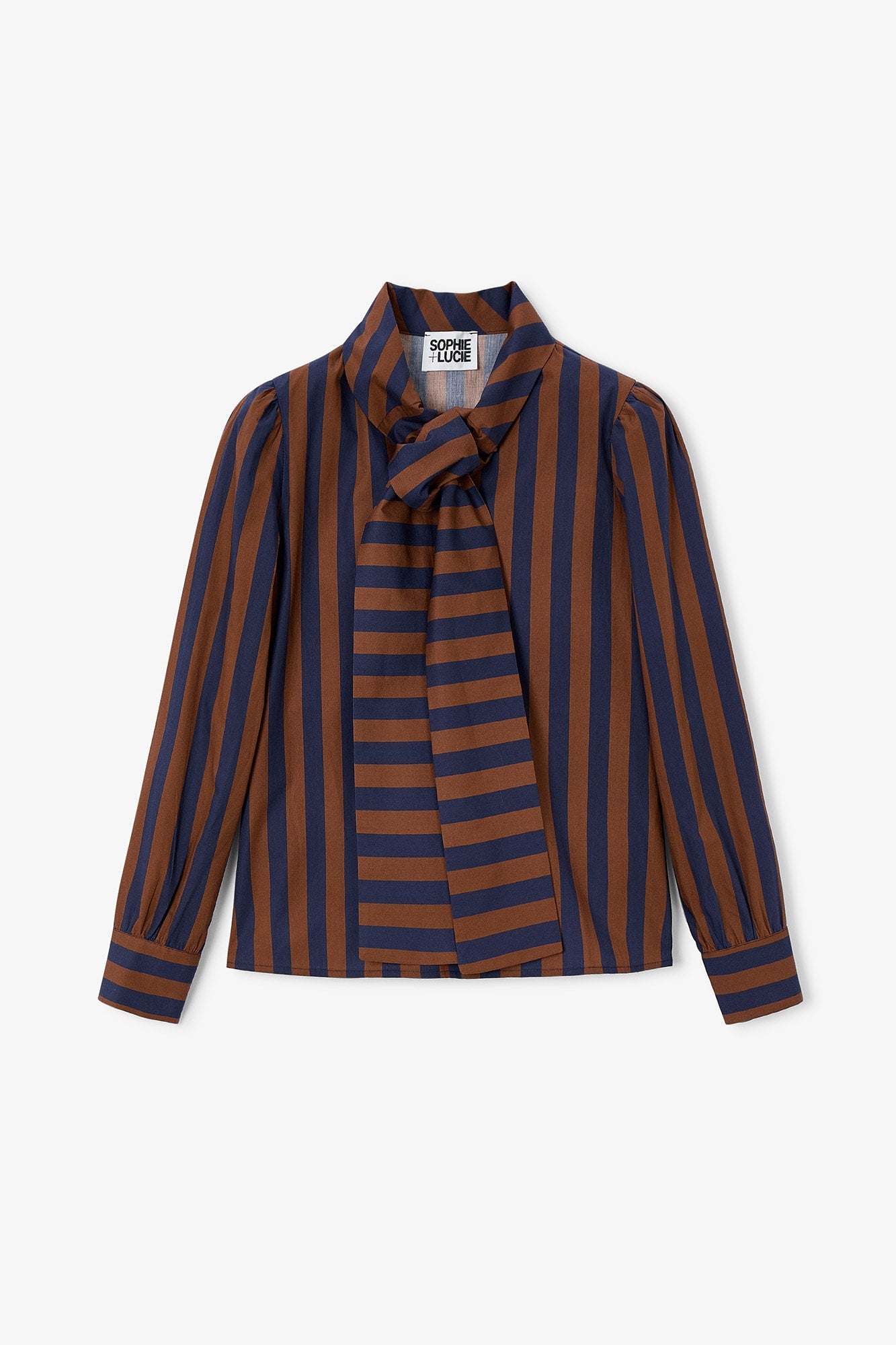 LAZO STRIPED BLUE BLOUSE