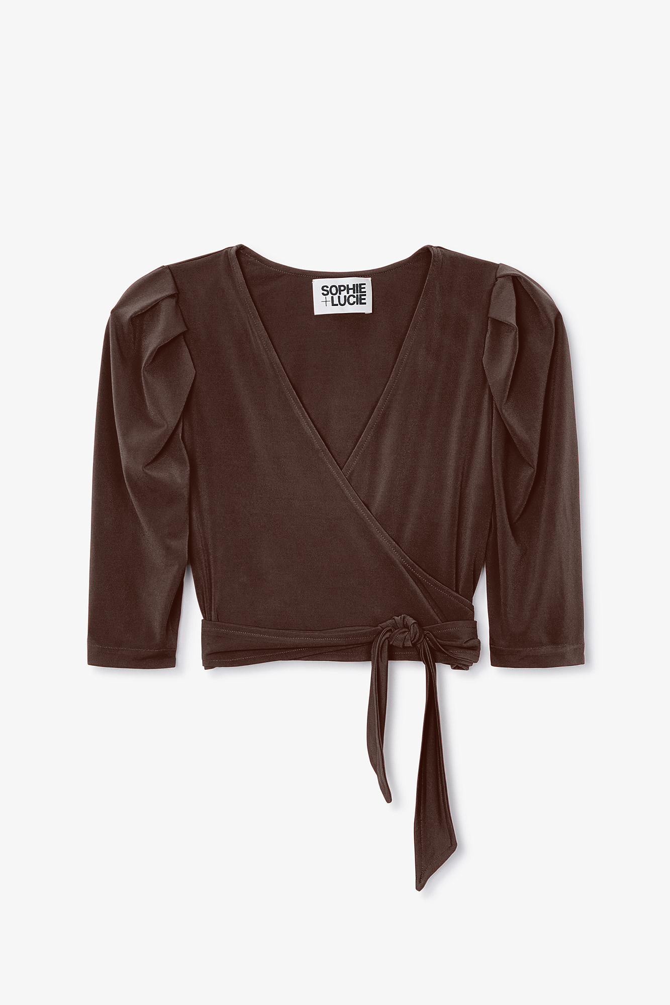 TOP CORINA PUNTO MARRON