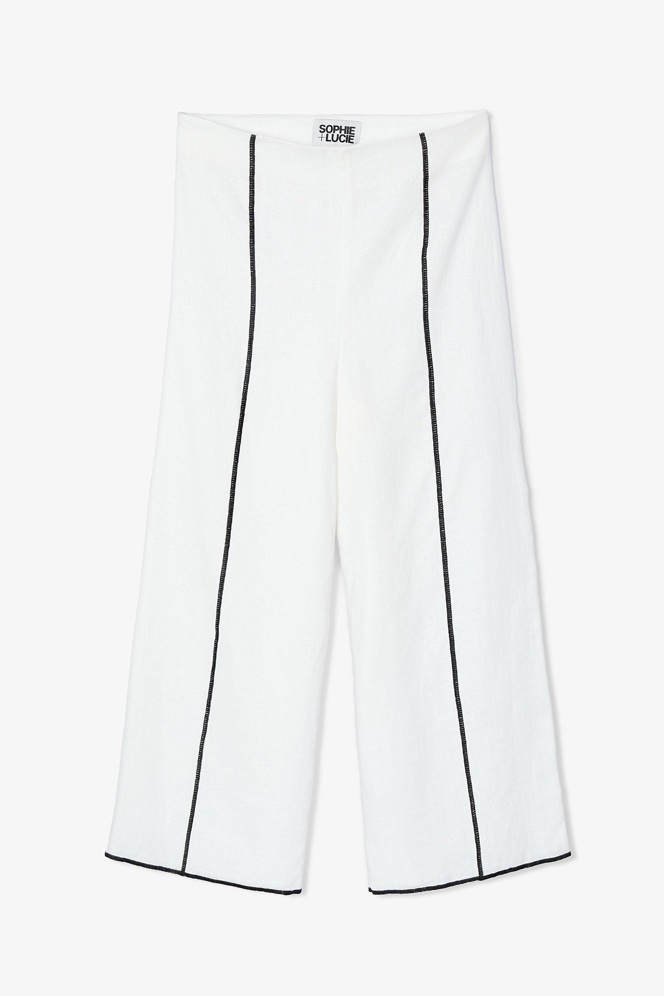 PANTALÓN CONTRASTE HILO BLANCO