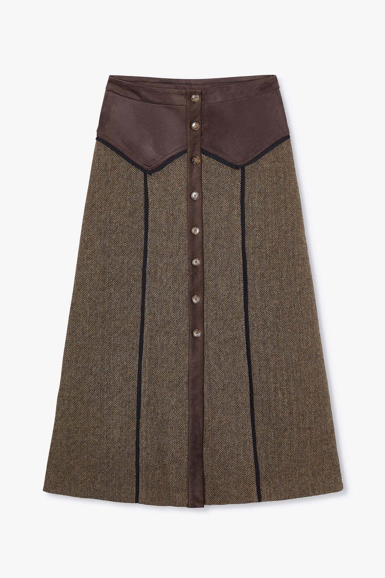 FALDA CATALINA ESPIGA KAKI