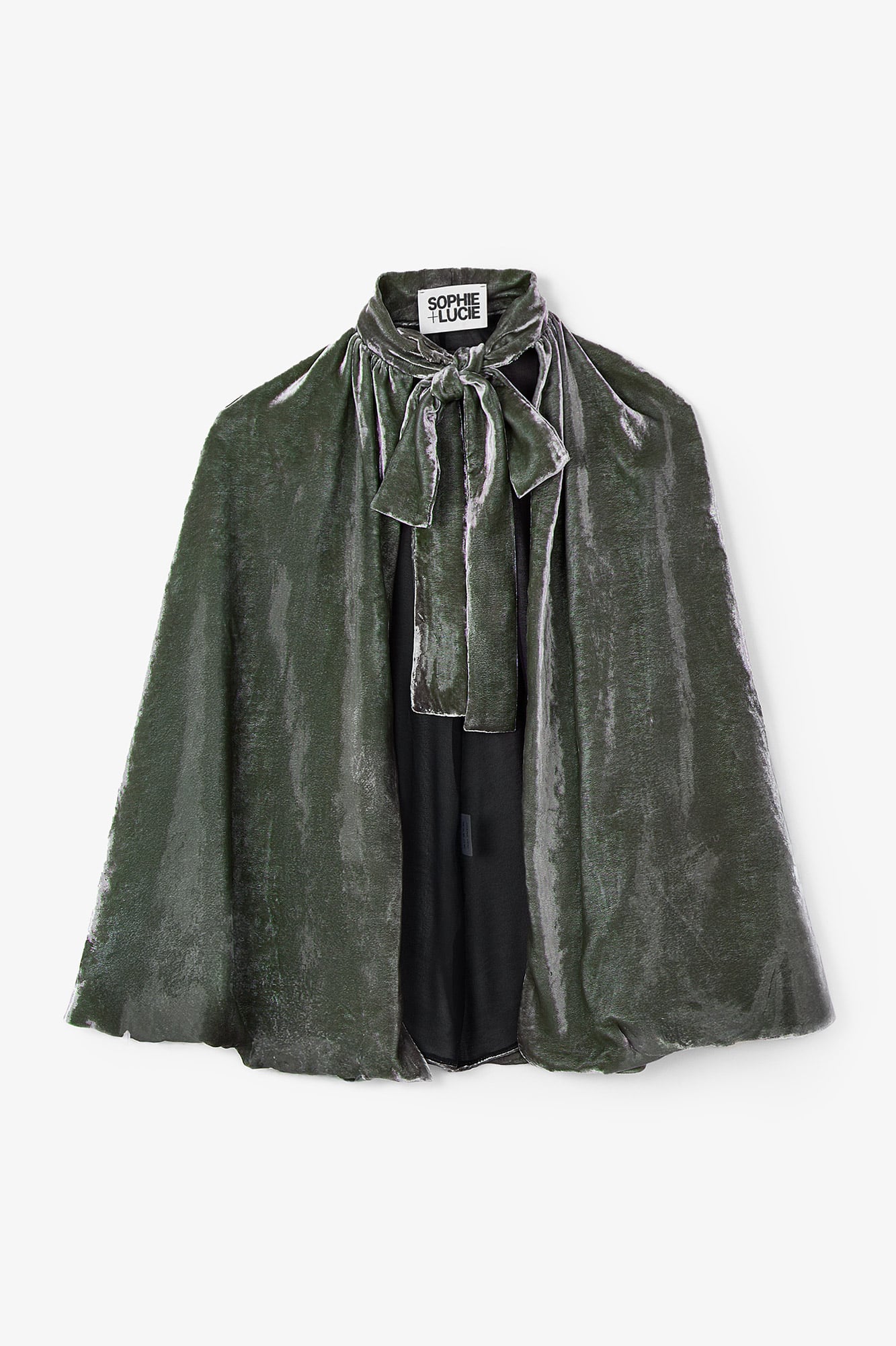 CAPE DE LAÇAGE EN VELOURS FUMÉ