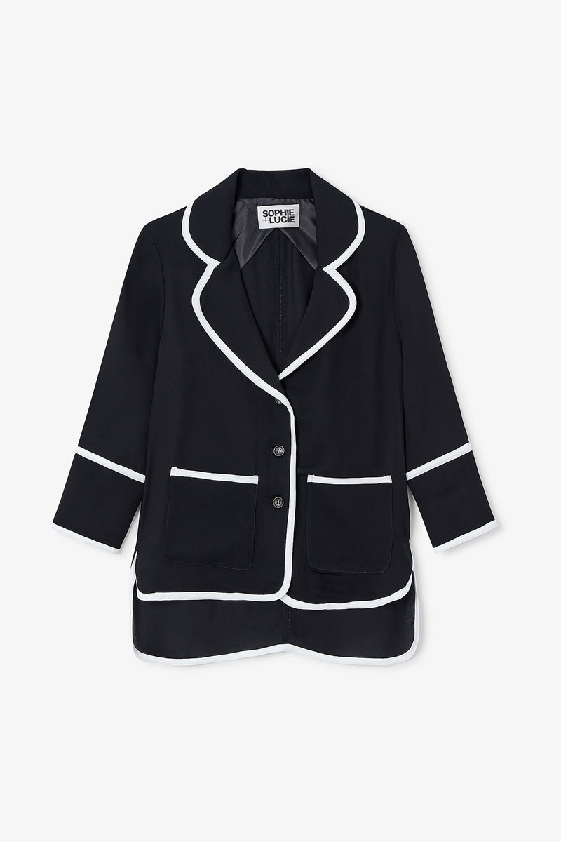 BIES BLACK CRESPON JACKET
