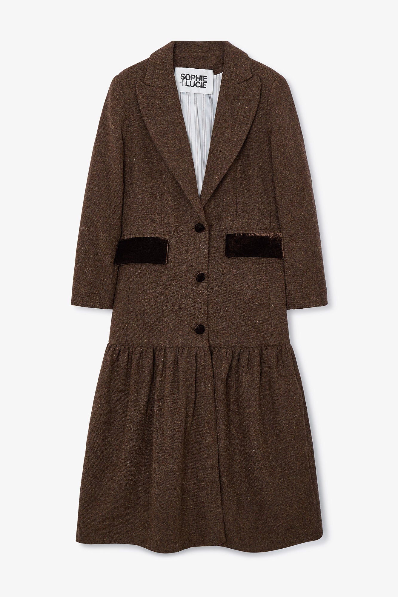 ABRIGO DANDY SHETLAND MARRON