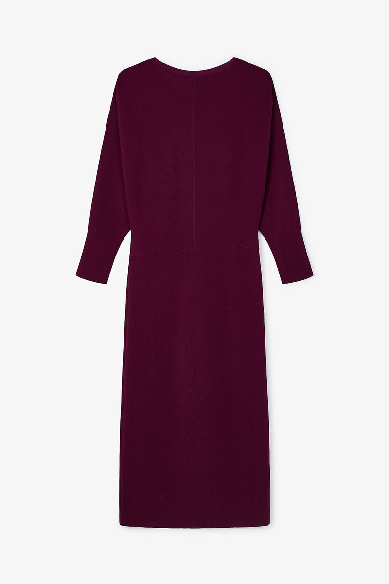 ROBE EN MAILLE LUCIA BORDEAUX