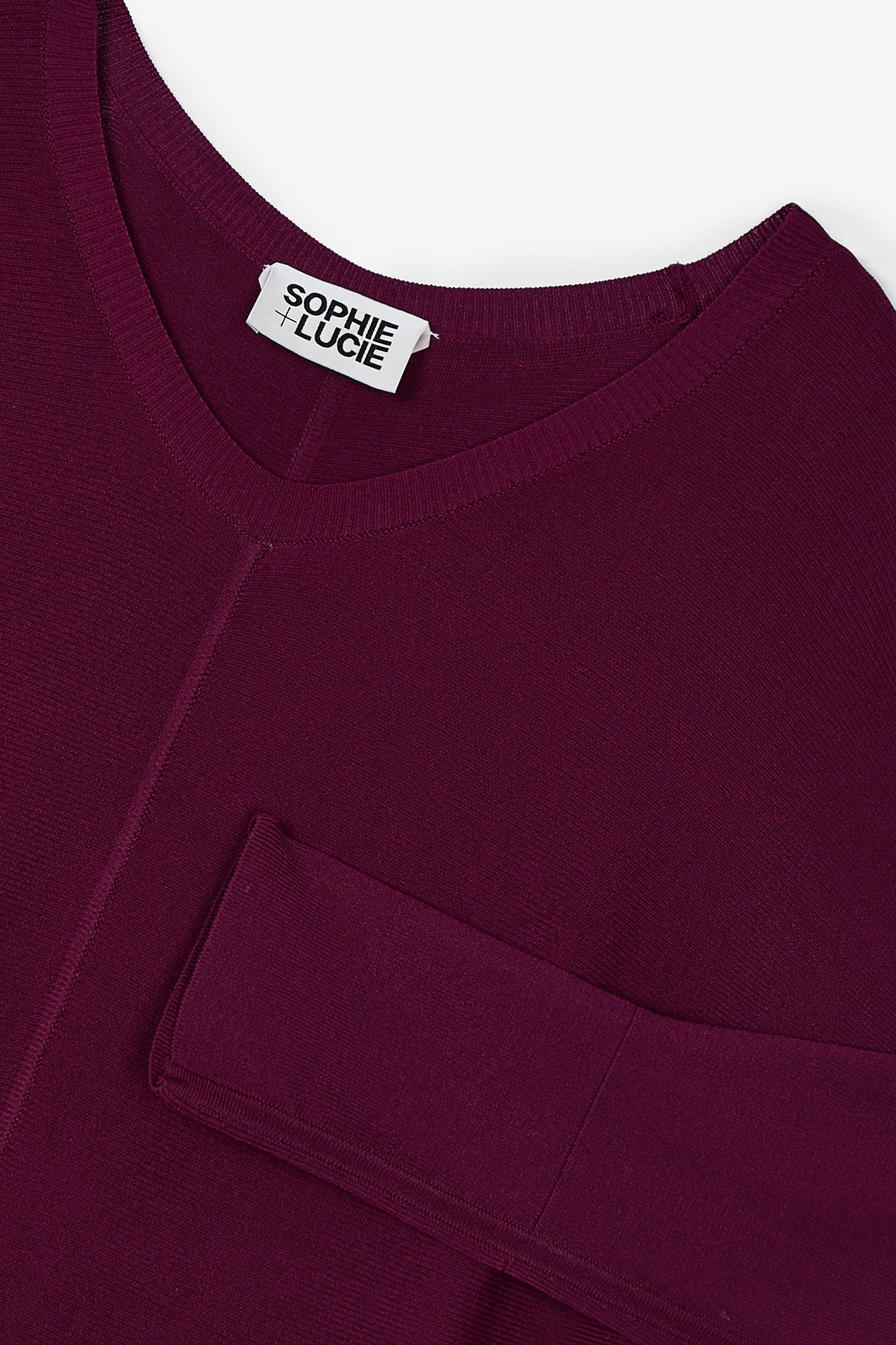 LUCIA KNITTED BURGUNDY DRESS