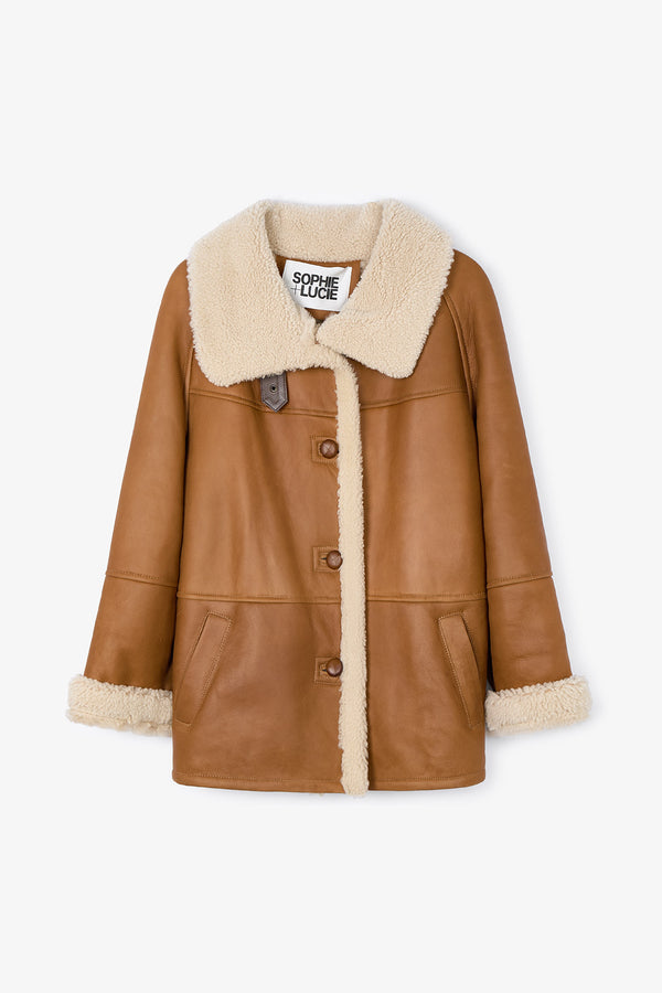 MANTEAU DE FOURRURE ALASKA CAMEL