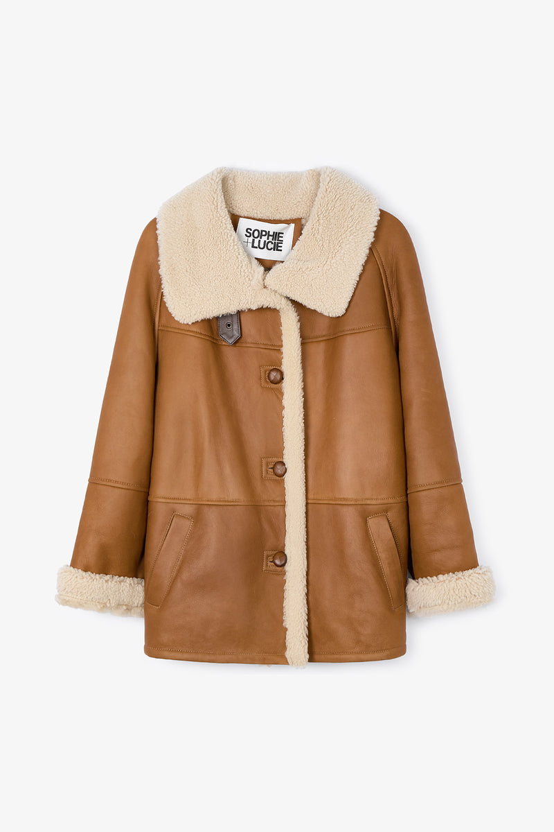 MANTEAU DE FOURRURE ALASKA CAMEL