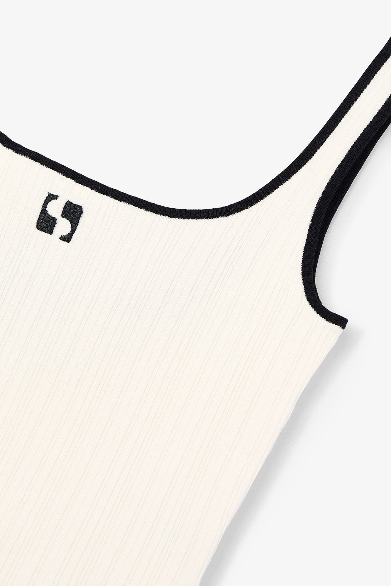 LOGO KNITTED ECRU TOP