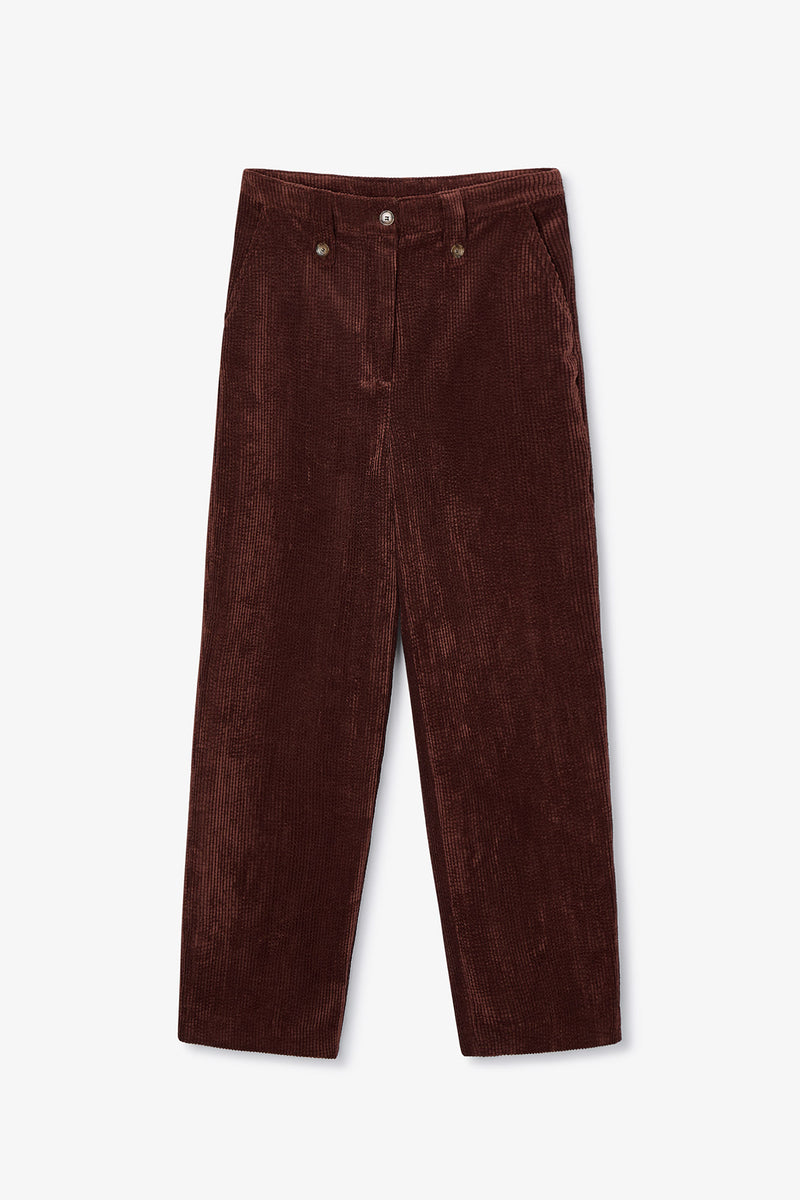 PANTALON CUCA VELOURS CÔTELÉ MARRON