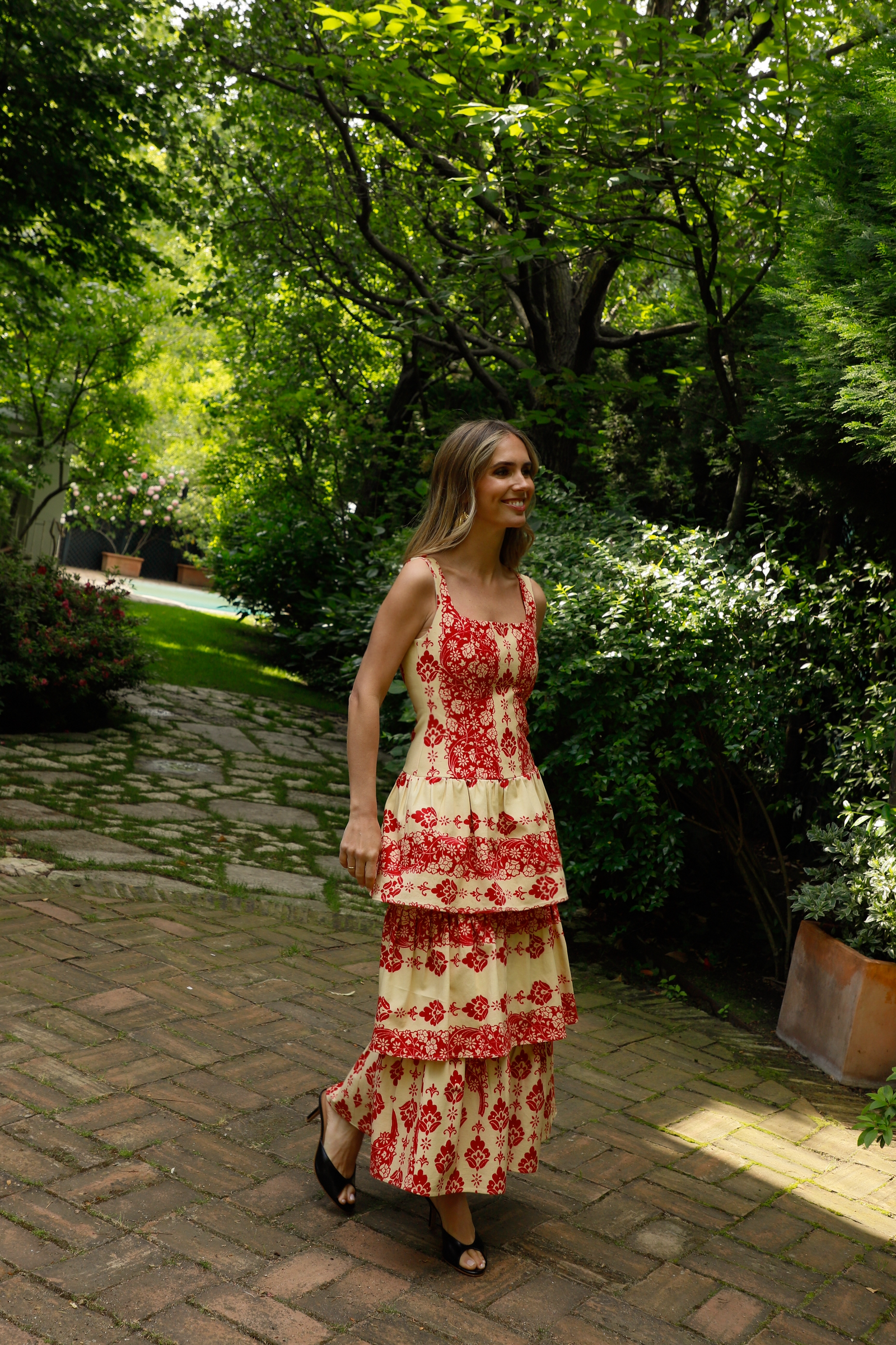 CLO PRINTED RED DRESS