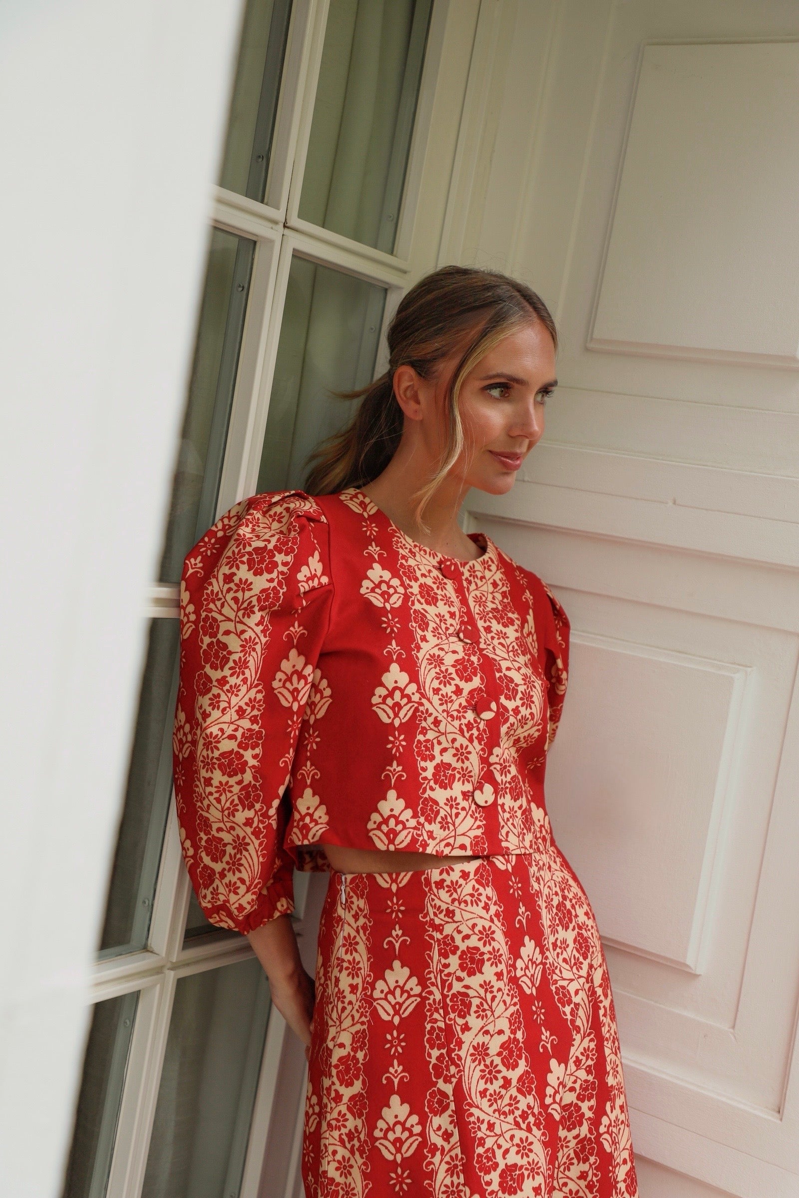 FAROL PRINTED RED JACKET