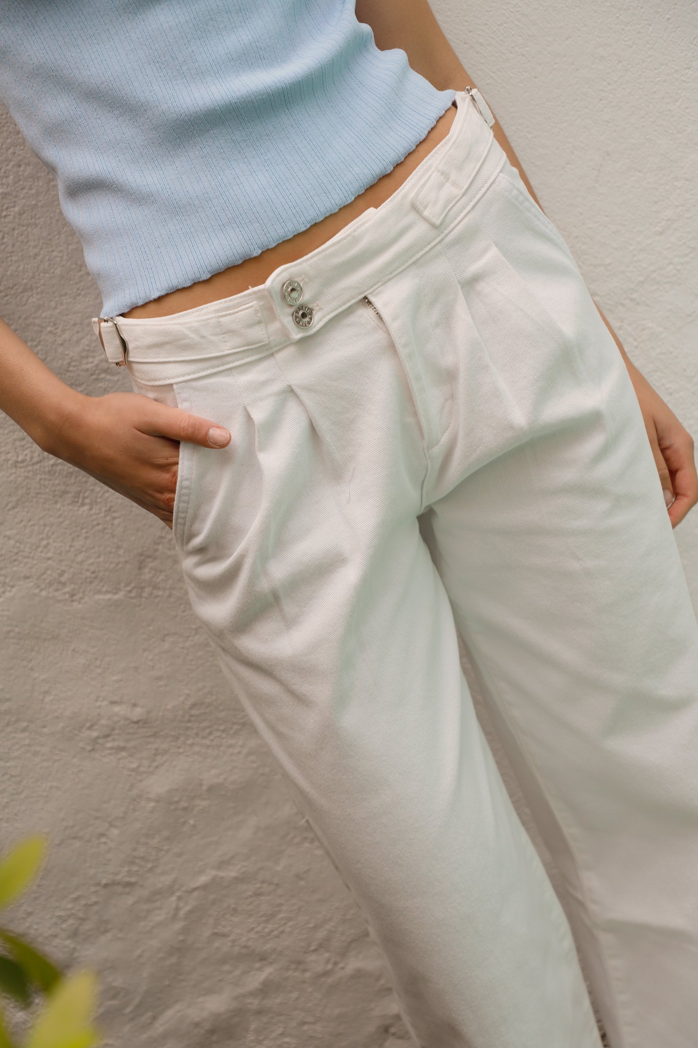 JEANS HEBILLA SARGA CRUDO